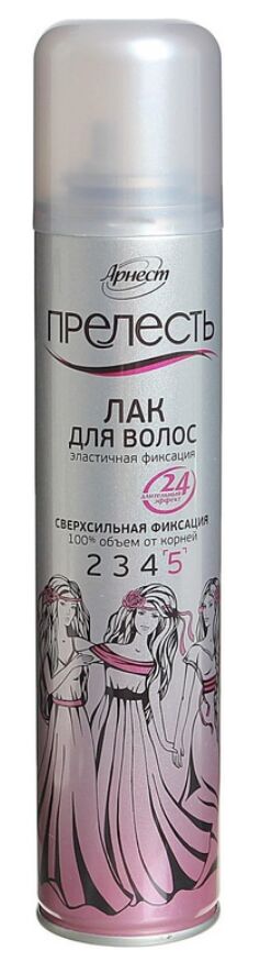 Лак для волос Прелесть №5 сверхcильная фиксация (200 мл)