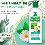 Шампунь Весна ЗДРАВКОСМЕТИК Мята и ромашка для волос, склонных к жирности 430 гр.