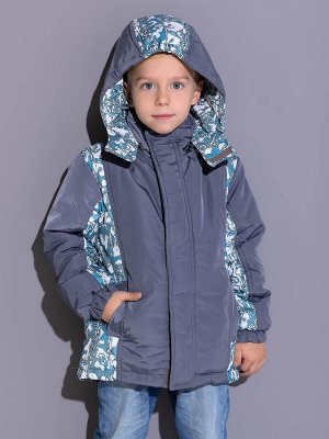 Зимняя куртка для мальчика Цвет: серый