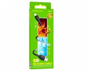 Кабель Borofone BX86 Lightning - USB черный, 1м