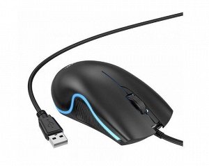 Проводная мышь USB Hoco GM19, черный