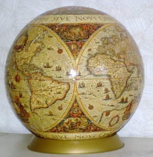 Пазл — шар историческая карта мира