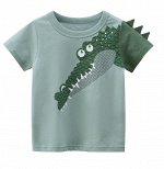 Зелёная футболка с крокодилом