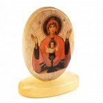 Икона из селенита &quot;Неупеваемая чаша&quot; на подставке, 45*25*65мм.
