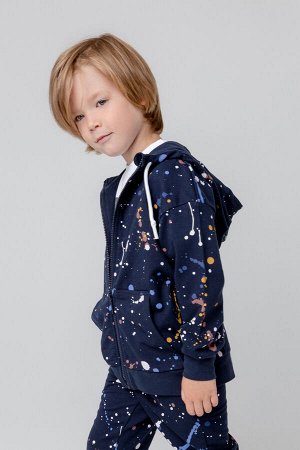 Куртка для мальчика Crockid КР 302009 индиго, космические брызги к372