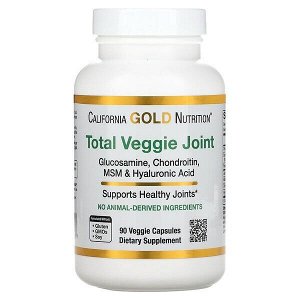 California Gold Nutrition,  глюкозамин, хондроитин, МСМ и гиалуроновая кислота для вегетарианцев, 90 растительных кап.