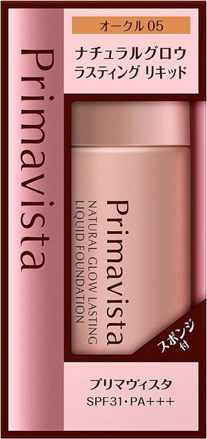 KAO Primavista Natural Glow Lasting Liquid Foundation - легкий тональный крем с защитным SPF фактором