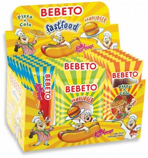 Жев. мармелад BEBETO FAST FOOD 3 вкуса ассорти 25 г.*24 шт.