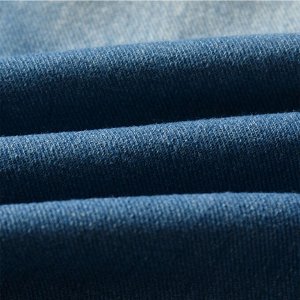 Куртка джинсовая синяя с капюшоном и поддёвой