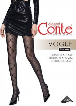 CONTE Vogue Колготки в ромбы с эффектом мелкой сетки