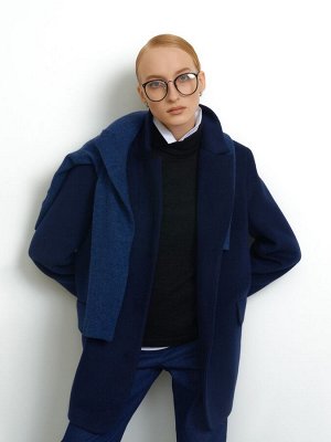 Пальто-пиджак Синий