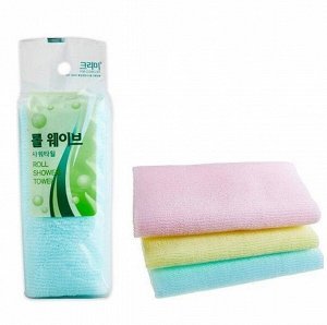 SUNG BO Мочалка д/душа "Roll Wave Shower Towel " №029 (28х95см) средней жесткости /нейлон /300шт/