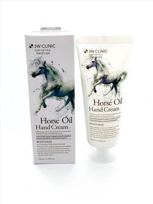 3W Крем для рук "Moisturizing Hand Cream [Horse Oil]", 100мл., 1*160шт Арт-62585