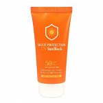 3W Нежный солнцезащитный крем СПФ50+++MULTI PROTECTION UV SUN BLOCK 70мл.1*100шт Арт-75694/19960
