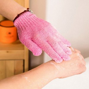 Перчатки для душа (мочалка) с мягким скрабирующим эффектом, 2 шт. (1 пара)
