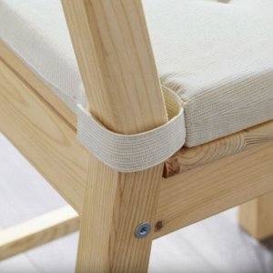 JUSTINA, Подушка для стула, натуральная, 42/35х40х4 см