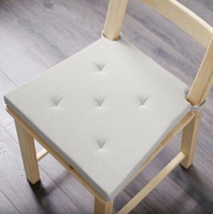 JUSTINA, Подушка для стула, натуральная, 42/35х40х4 см