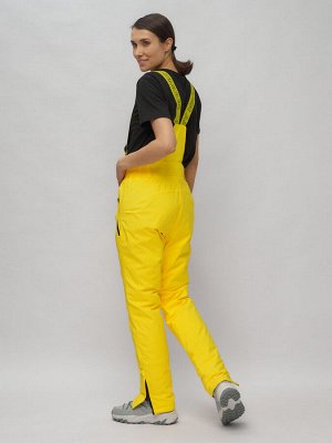 Горнолыжный костюм женский желтого цвета 02302J