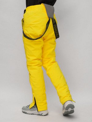 Горнолыжный костюм женский желтого цвета 02302J