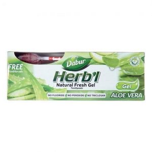 Зубная паста с экстрактом алое  с зубной щеткой 150г Dabur
