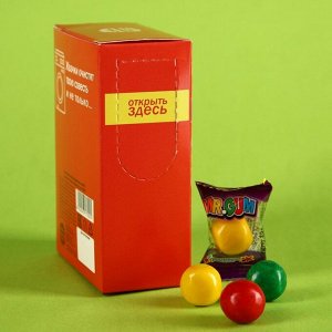 Жевательная резинка в коробке-пачке "Цвет жизни", 52 г