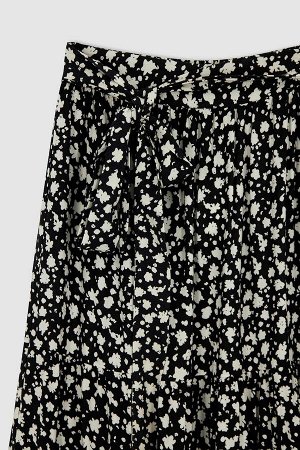 Макси-юбка из вискозы с цветочным принтом