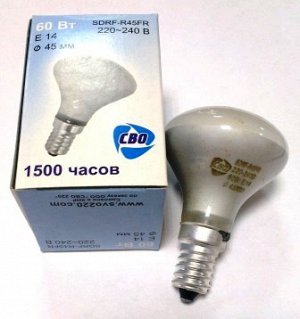 --    Лампа накаливания рефлекторная RF-R45 FR 60Вт Е14