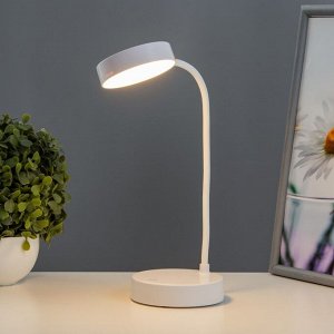 Настольная лампа "Алсер" LED 3Вт АКБ USB белый 9,8х9,8х38 см