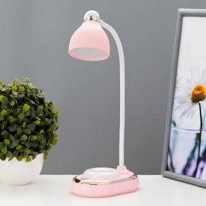 Настольная лампа "Тедди" LED 3Вт АКБ USB розовый 9х13,5х40 см