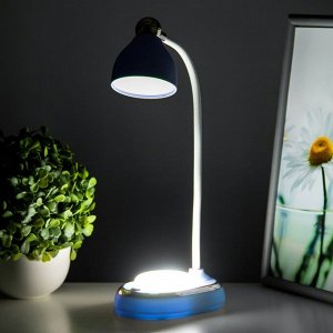 Настольная лампа "Тедди" LED 3Вт АКБ USB синий 9х13,5х40 см