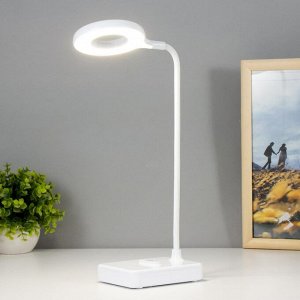 Настольная лампа сенсорная "Лоди" LED 4Вт USB АКБ белый 9х12х45 см