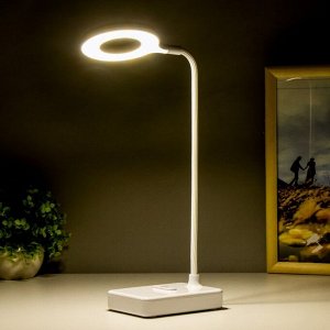 Настольная лампа сенсорная "Лоди" LED 4Вт USB АКБ белый 9х12х45 см RISALUX