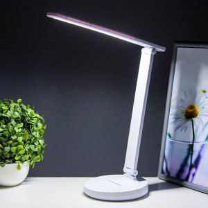 Настольная лампа сенсорная  "Ларси" LED 6Вт USB АКБ белый 28х13,5х33 см