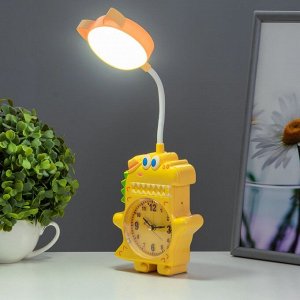 Настольная лампа "Динозаврик" LED 3Вт от батареек АА/USB желтый 4х12х35 см RISALUX