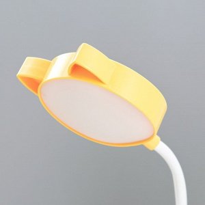 Настольная лампа «Динозаврик» LED 3 Вт от батареек АА/USB желтый 4x12x35 см RISALUX