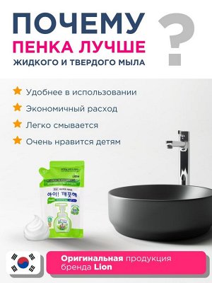 Жидкая Антибактериальная пена для рук "Ai - Kekute" 200мл (мягкая упак.) Зеленый виноград, Корея