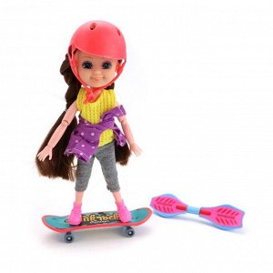 Кукла с аксессуарами "Нина на прогулке, скейт"