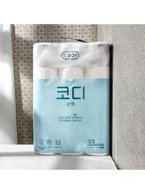 Премиальная особомягкая туалетная бумага "CODI - LUXE" воздушная (трехслойная, с тиснёным рисунком) 30 м х 30 рулонов /3