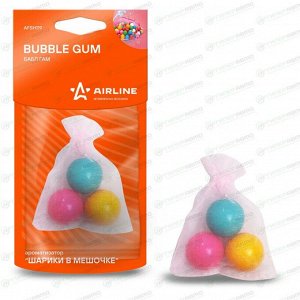 Ароматизатор подвесной Airline «Шарики в мешочке» Bubble Gum (Бабл Гам), полимерный, арт. AFSH119