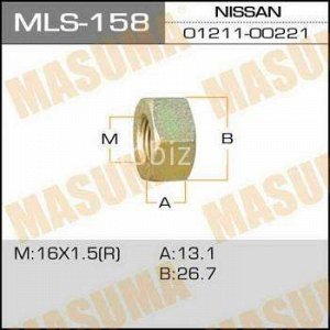 Гайка для грузовика MASUMA   OEM_01211-00221 Nissan/ под ключ=27мм *