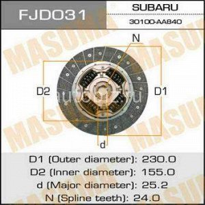 Диск сцепления  MASUMA  230*155*24*25.2  (1/10) *