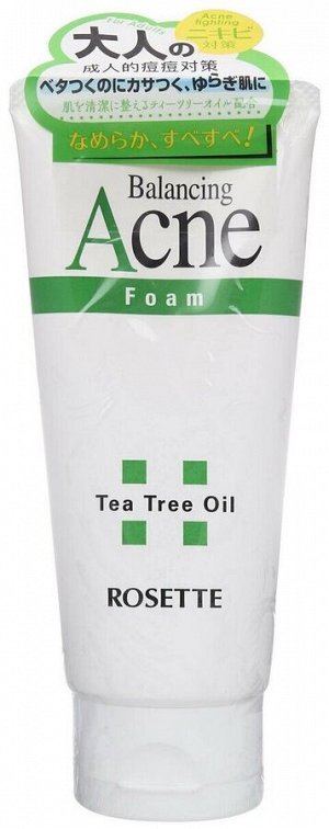 Acne Foam, Пенка для умывания для проблемной кожи с натуральным маслом чайного дерева, 120 гр. 1/48, Япония