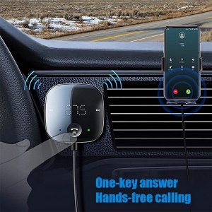 Bluetooth 5.0 Car Audio Transmitter Wireless Bluetooth FM Transmitter AUX Audio Receiver MP3 Player Car Kit Handsfree