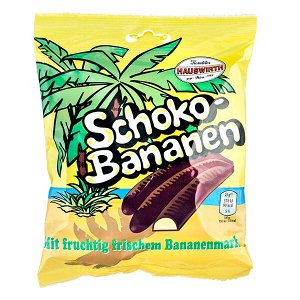 Конфеты HAUSWIRTH Schoko-Bananen 200 г м/у 1 уп.х 20 шт.
