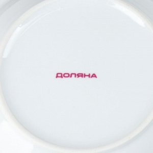 Тарелка керамическая десертная Доляна «Мрамор», d=19 см, цвет серый