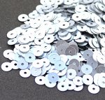 Пайетки плоские 4 мм. Argento (916W)