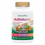 Nature`s Plus Animal Parade GOLD Multi Sugar Free Мультивитамины для детей, 120 шт