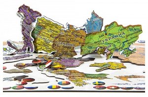 Гео-Трейд. Магнитная карта-пазл "Европа" арт.ЕВР20МАГ (вырезано по странам)