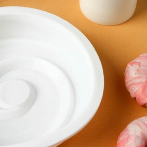 Форма для выпечки и муссовых десертов KONFINETTA «Круговорот», силикон, 20?5 см, цвет белый