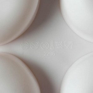 Форма для муссовых десертов и выпечки KONFINETTA «Пуэнти», силикон, 30x18x3 см, 8 ячеек (6,6x3 см), цвет белый